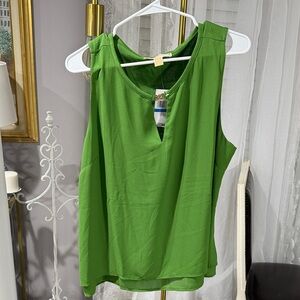 Michael Kors Sleeveless Green Blouse